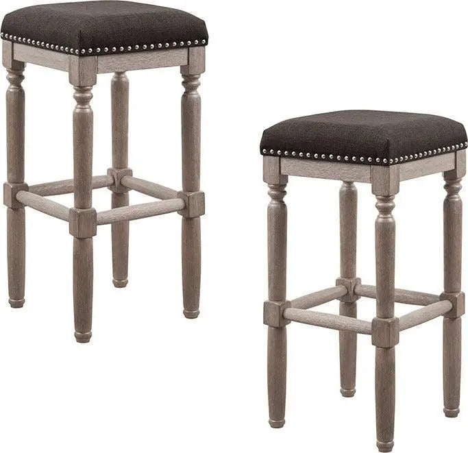 Cirque Bar Stool Set of 2 Gray Olliix.com