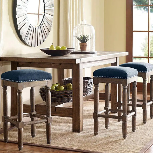 Cirque Counter Stool Set of 2 Navy Olliix.com