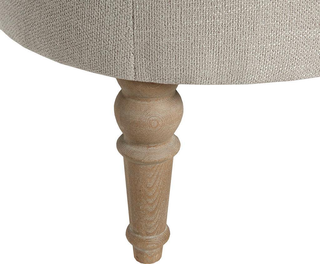 Clara Farm House Accent Ottoman 48"W x 26.75"D x 18.75"H Linen Olliix.com