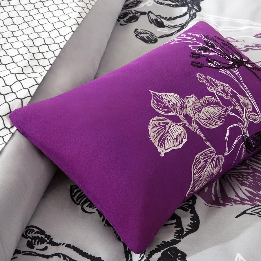 Claremont Coastal Complete Comforter and Cotton Sheet Set Purple Cal King Olliix.com