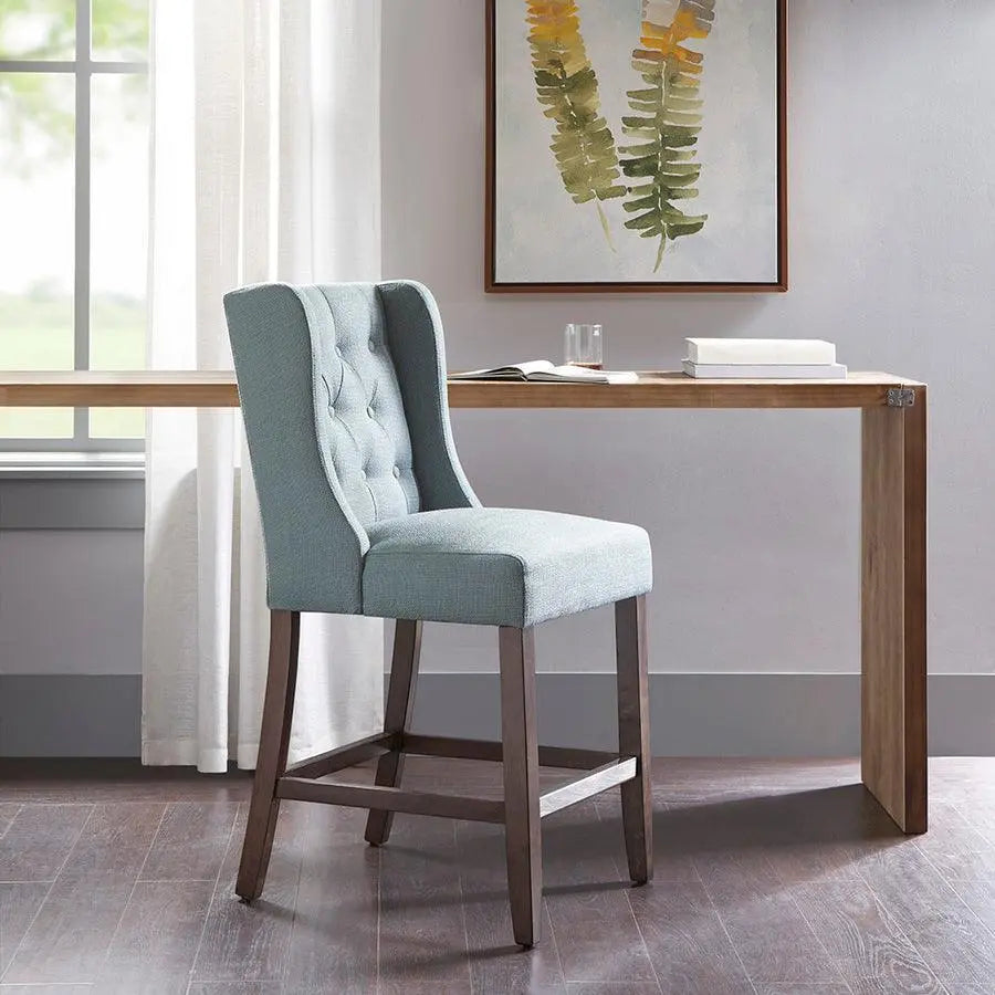 Cleo Counter Stool Blue Olliix.com