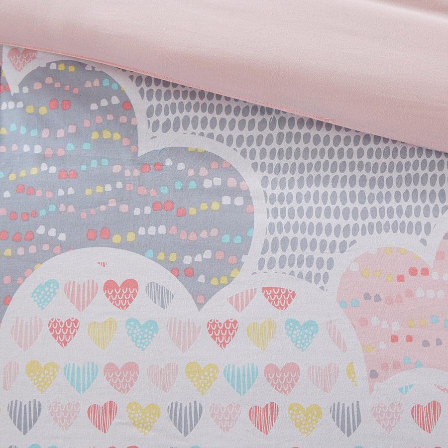 Cloud Cotton 20 " D Printed Comforter Set Pink Twin Olliix.com