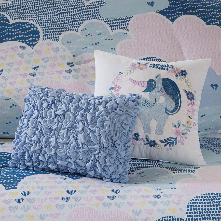 Cloud Full/Queen Cotton Printed Comforter Set Blue Olliix.com