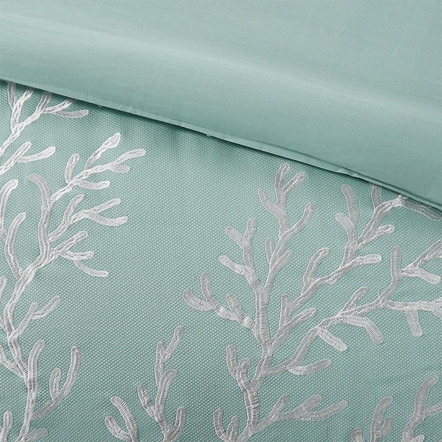 Coastline Full/Queen Duvet Cover Mini Set Aqua Olliix.com