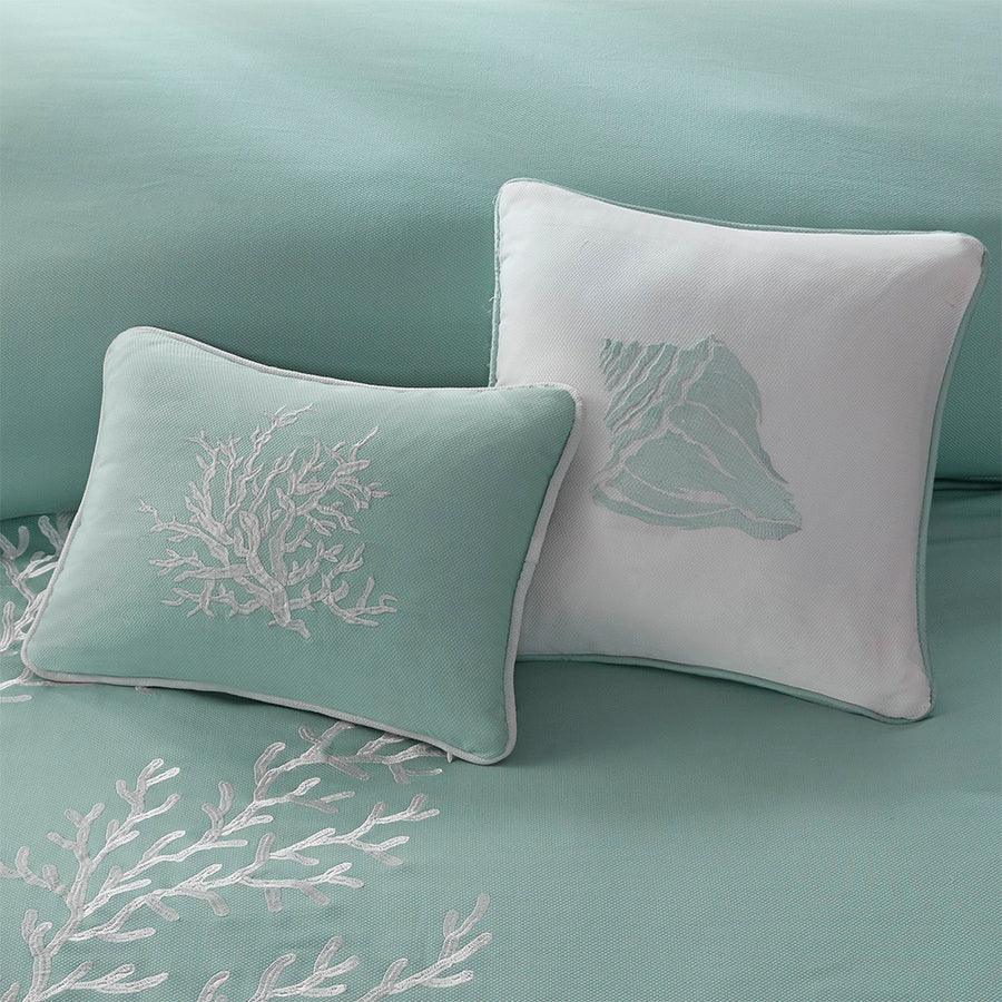 Coastline Traditional Oblong Pillow 12x16" Aqua Olliix.com