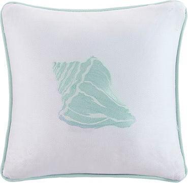 Coastline Traditional Square Pillow 16x16" Ivory Olliix.com