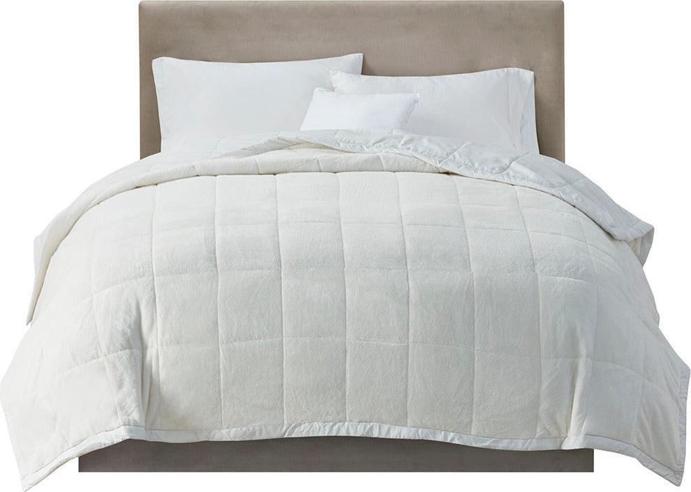 Coleman Casual Reversible Down Alternative Blanket Full/Queen Ivory Olliix.com