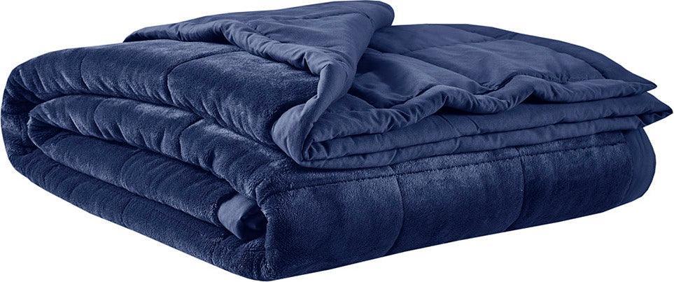 Coleman Casual Reversible Down Alternative Blanket Full/Queen Navy Olliix.com