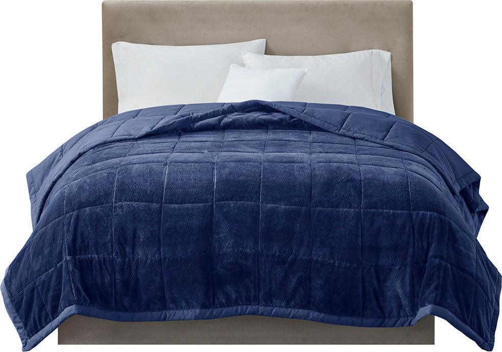 Coleman Casual Reversible Down Alternative Blanket Full/Queen Navy Olliix.com