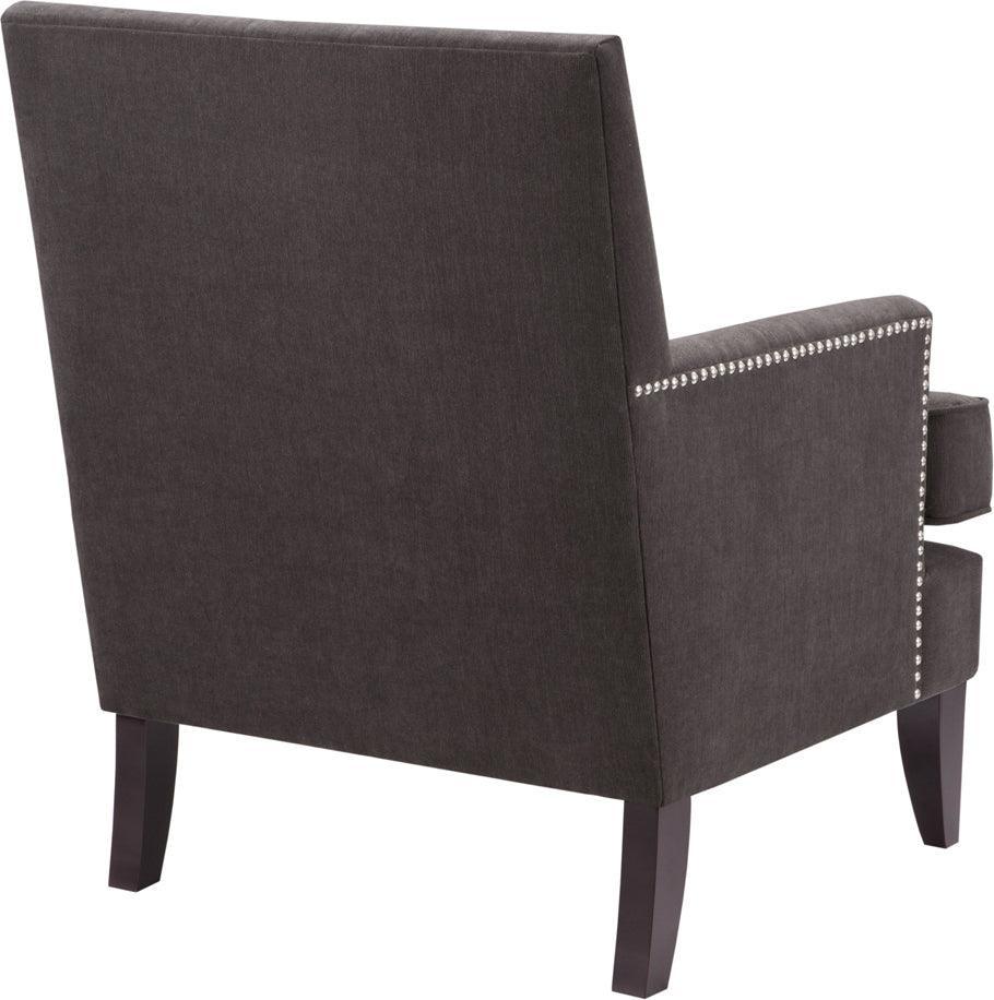 Colton Track Arm Club Chair Charcoal Olliix.com