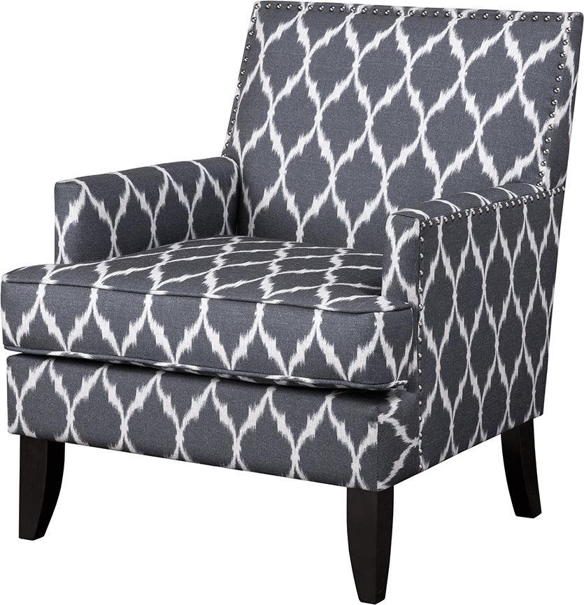 Colton Track Arm Club Chair Gray & White Olliix.com