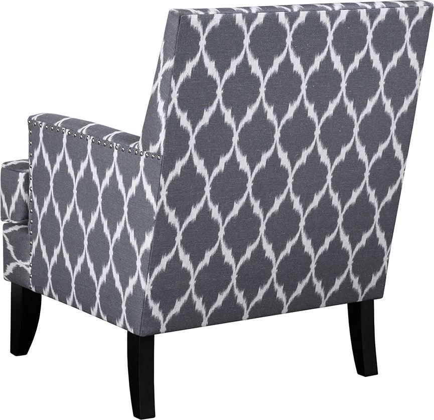 Colton Track Arm Club Chair Gray & White Olliix.com