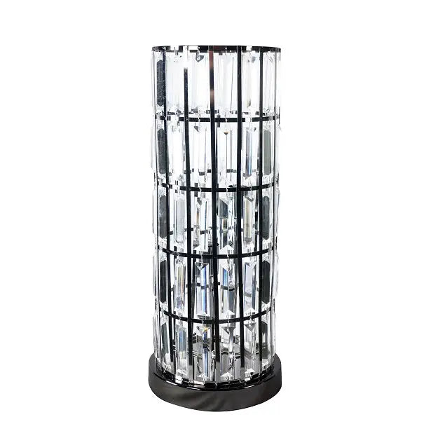 Column Black Nickel Table Lamp Crown Mark