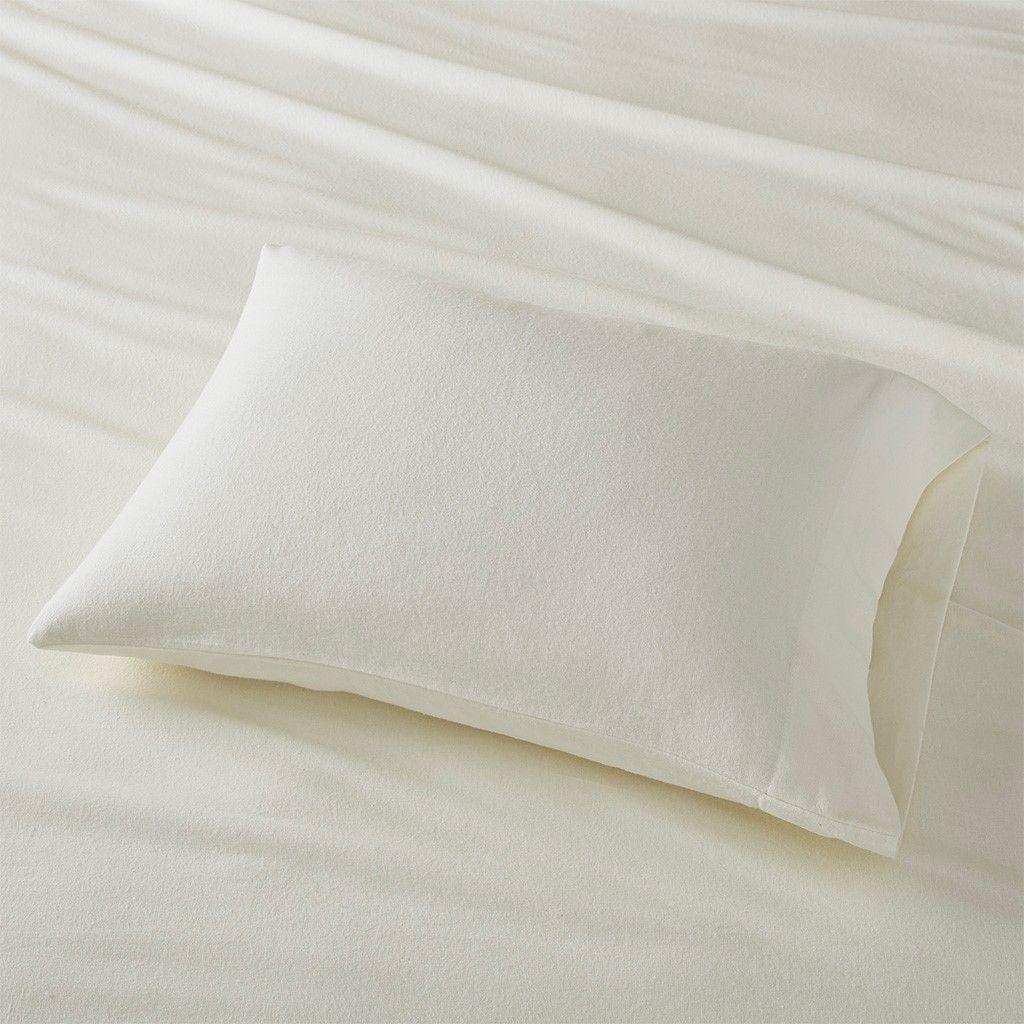 Cozy Cotton Flannel Full Printed Sheet Set Ivory Olliix.com