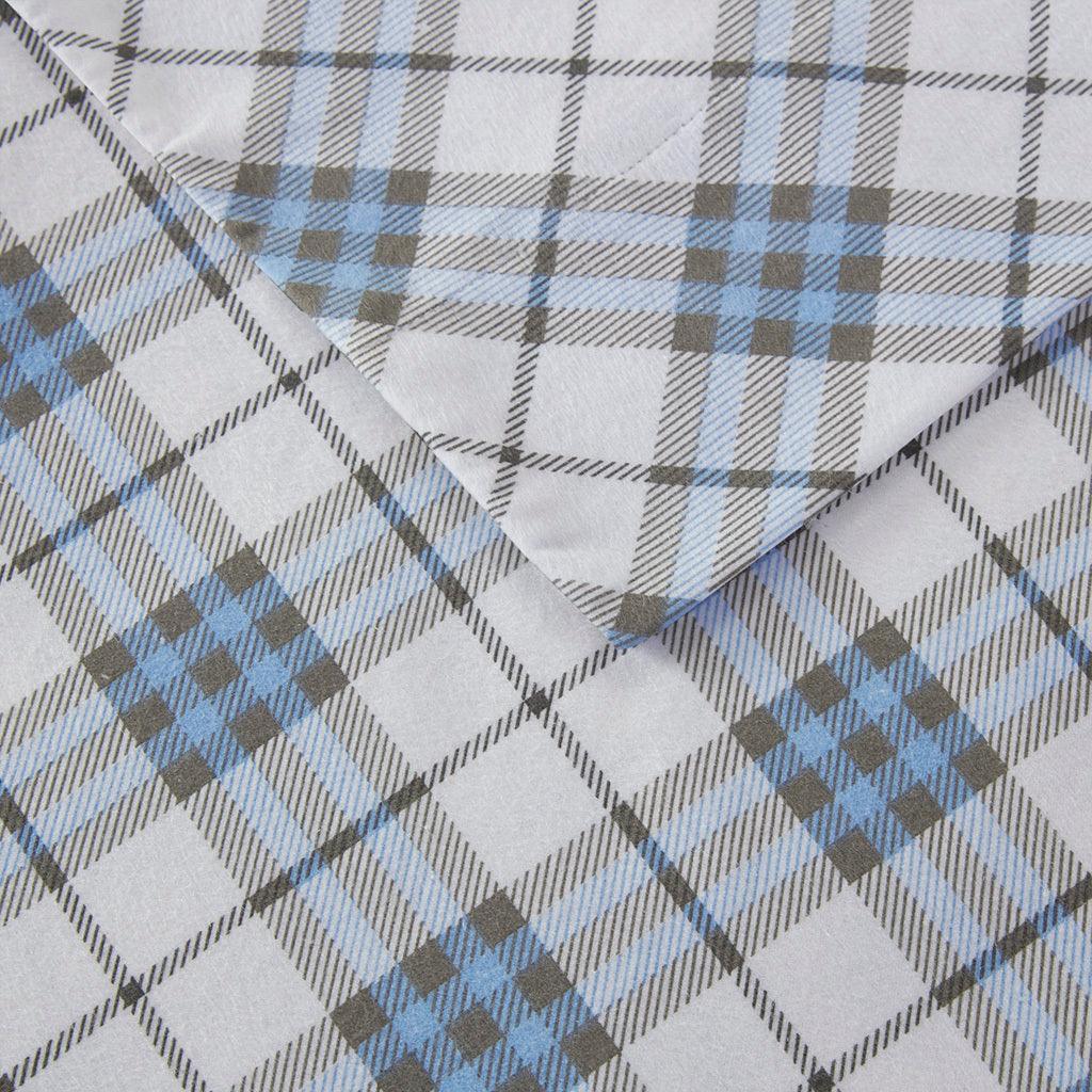 Cozy Flannel California King Sheet Set Blue Olliix.com