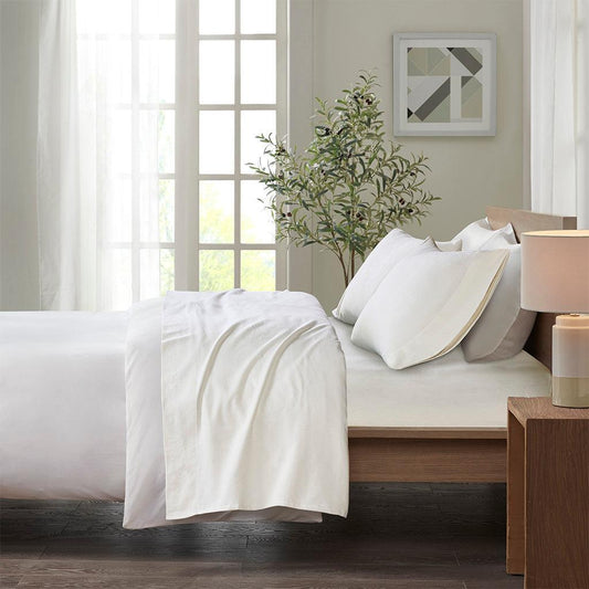 Cozy Flannel California King Sheet Set Ivory Olliix.com