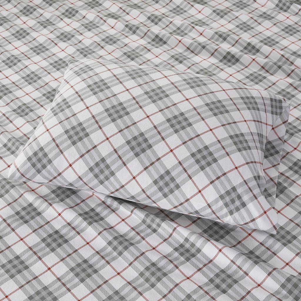 Cozy Flannel California King Sheet Set Red Olliix.com