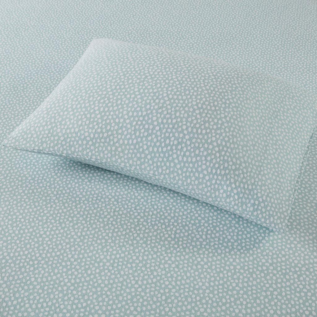 Cozy Flannel Full Sheet Set Aqua Olliix.com