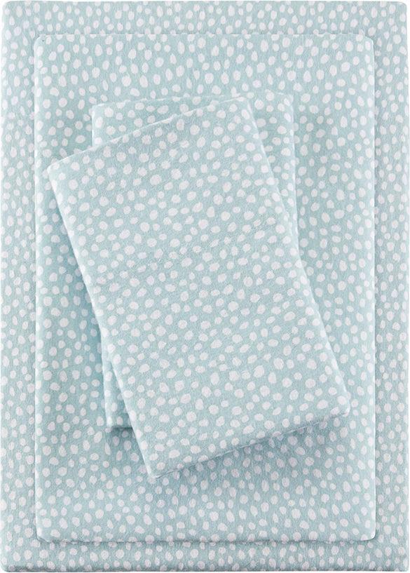 Cozy Flannel King Sheet Set Aqua Olliix.com