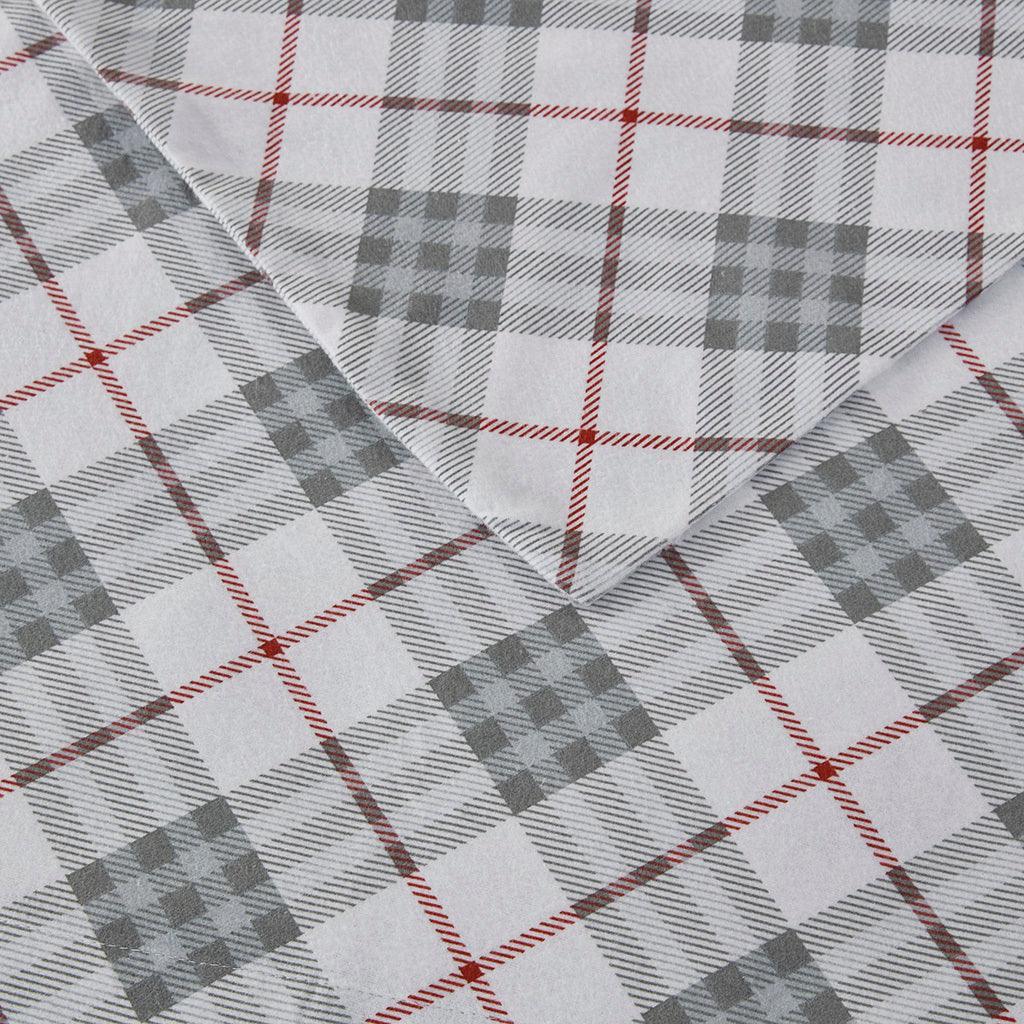 Cozy Flannel King Sheet Set Red Olliix.com