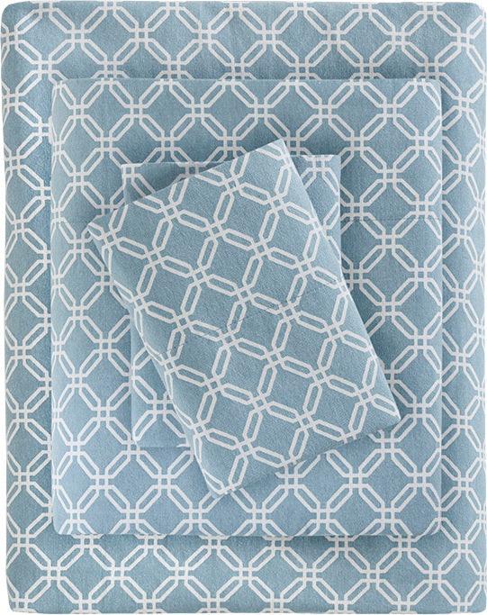 Cozy Flannel Queen Sheet Set Blue Olliix.com