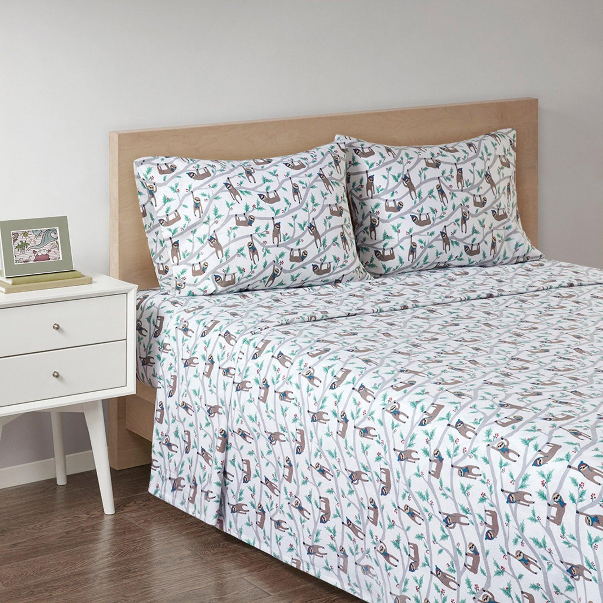 Cozy Flannel Queen Sheet Set Multicolor Olliix.com