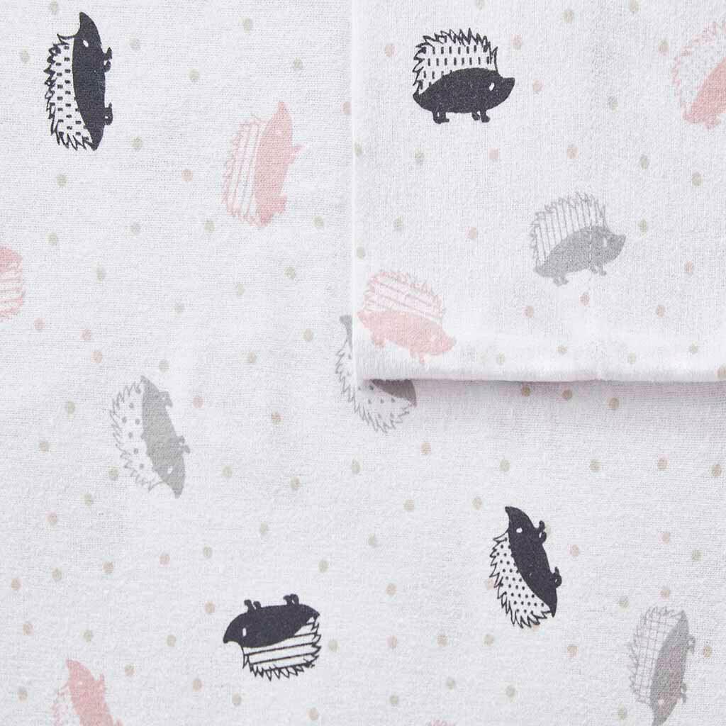 Cozy Soft Twin XL Sheet Set Gray & Pink Hedgehogs Olliix.com