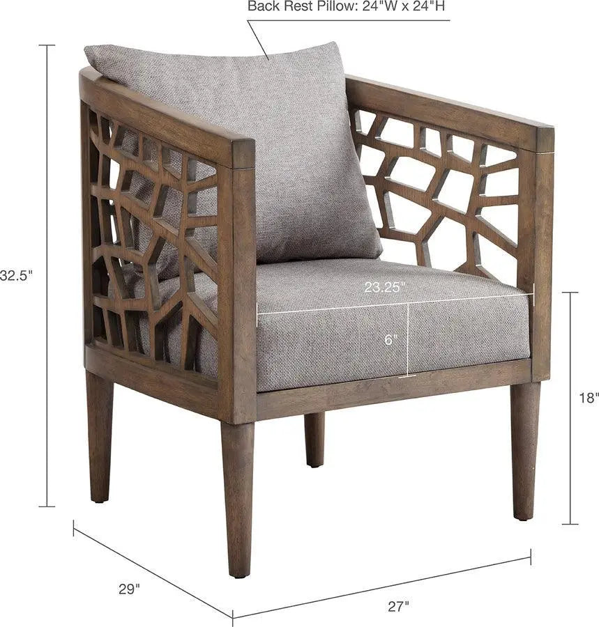 Crackle Accent Chair Light Gray Olliix.com