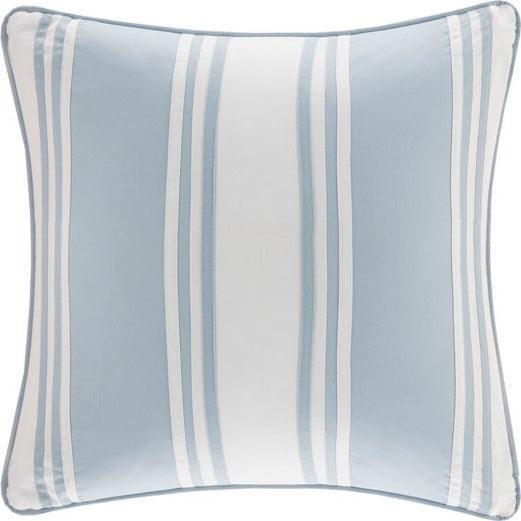 Crystal Coastal Beach Pieced Square Pillow 18x18" White Olliix.com