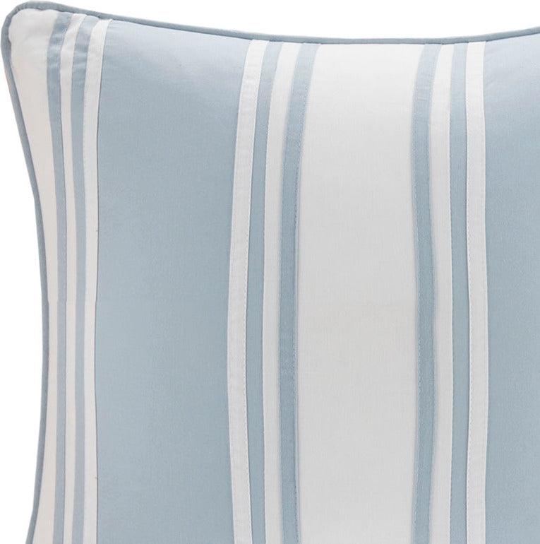 Crystal Coastal Beach Pieced Square Pillow 18x18" White Olliix.com