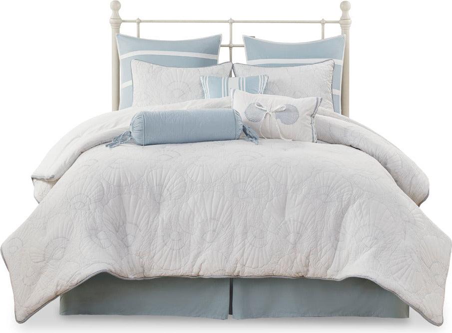 Crystal Glam Beach Comforter Set White Cal King Olliix.com