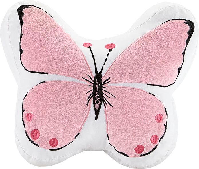 Cynthia Glam Printed Butterfly Comforter Set Pink Twin Olliix.com