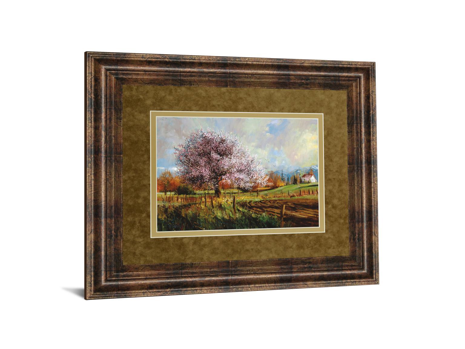 Spring Blossoms By Larry Winborg - Framed Print Wall Art - Green Classy Art