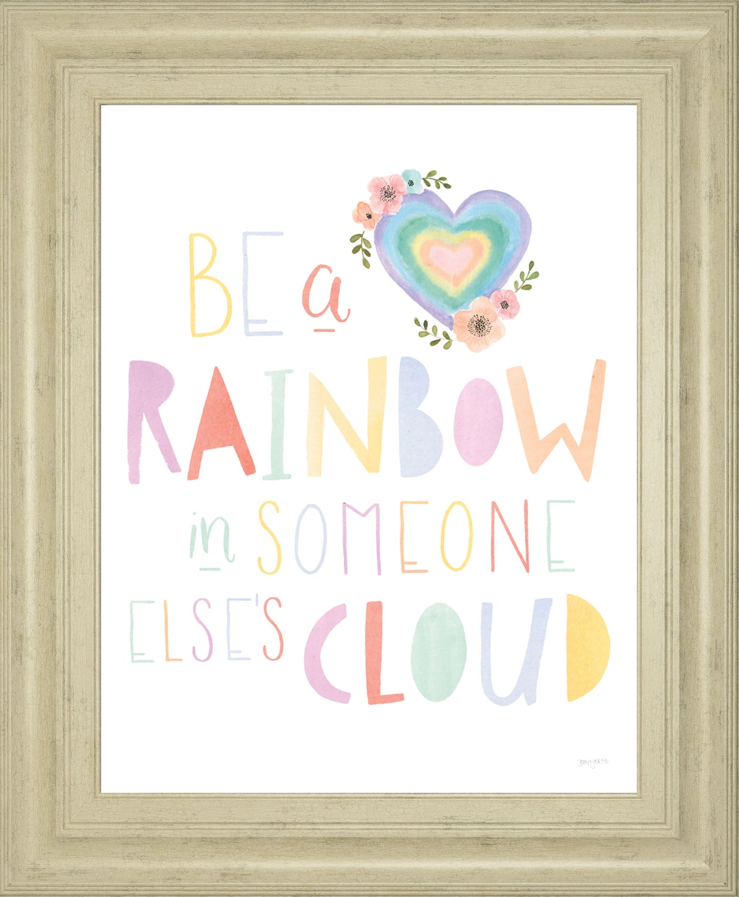 Lets Chase Rainbows II By Jenaya Jackson - Framed Print Wall Art - White Classy Art