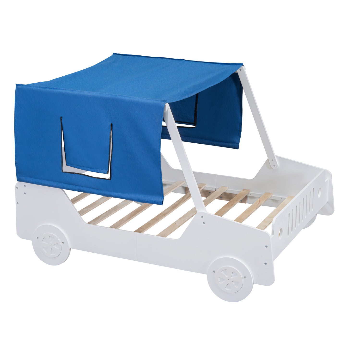 Full Size Car Shaped Bed with Tents,White House to Home Furnishings LLC