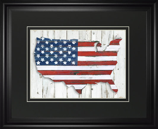 34x40 Land of Liberty By Kelly Donovan - Red Classy Art