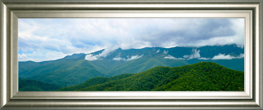 Misty Mountains Il By Kames Mcloughlin - Framed Print Wall Art - Green Classy Art