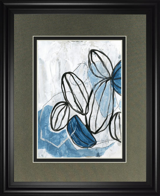 Blue Lanterns I By June Erica Vess - Light Blue Classy Art