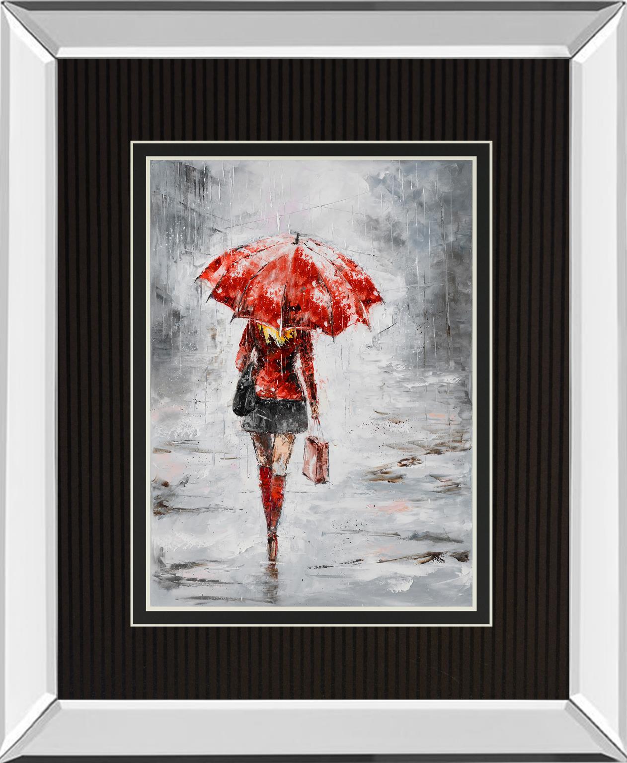 City in the Rain I By Jolanta Kowalik - Red Classy Art