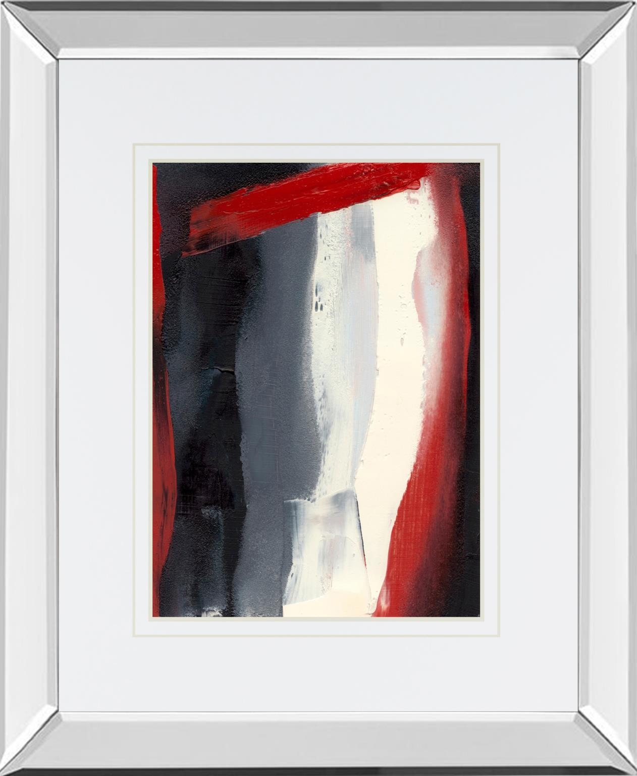 Red Streak II By Sharon Gordon - Dark Gray Classy Art