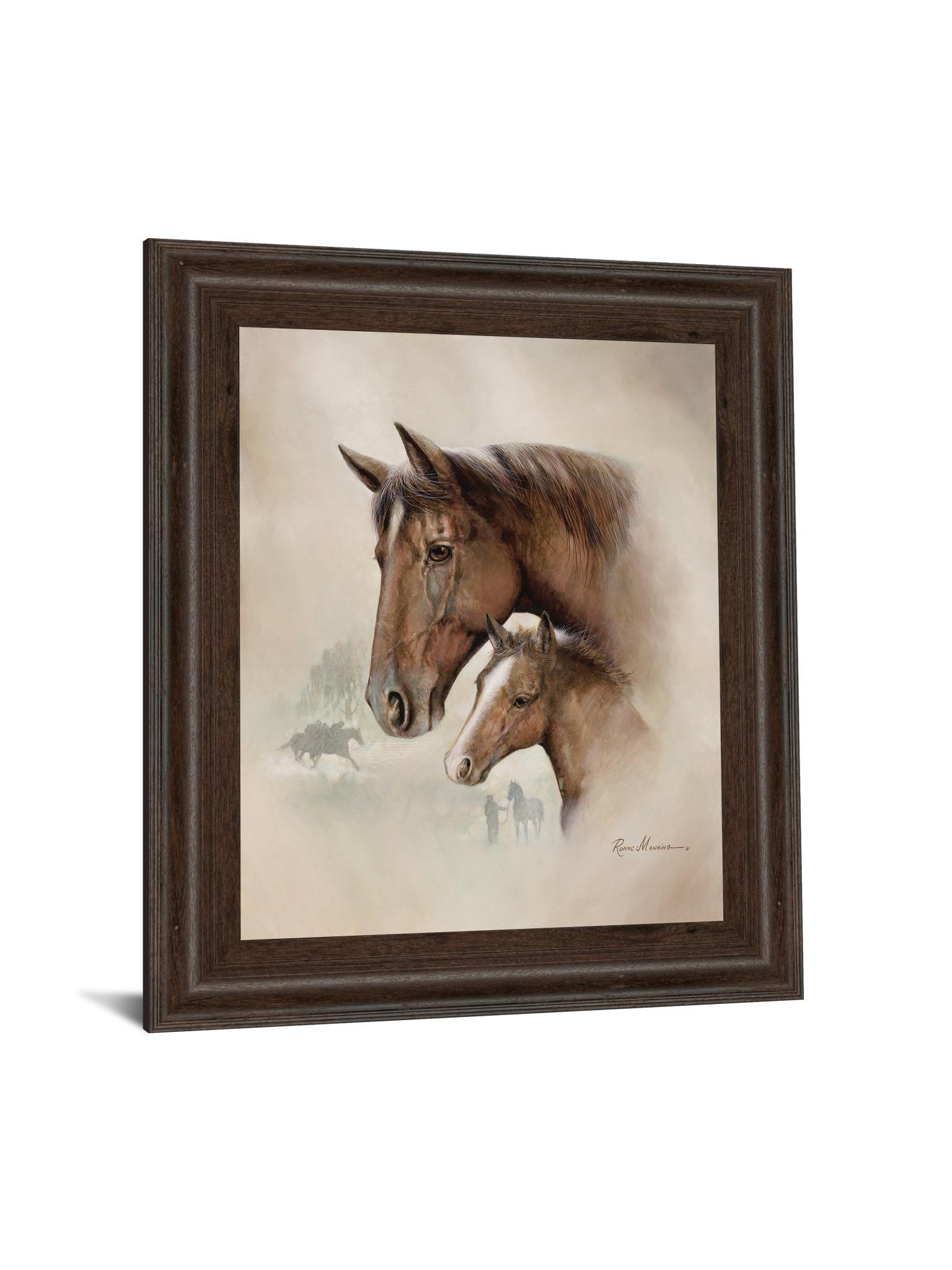 Race Horse I By Ruane Manning - Framed Print Wall Art - Dark Brown Classy Art