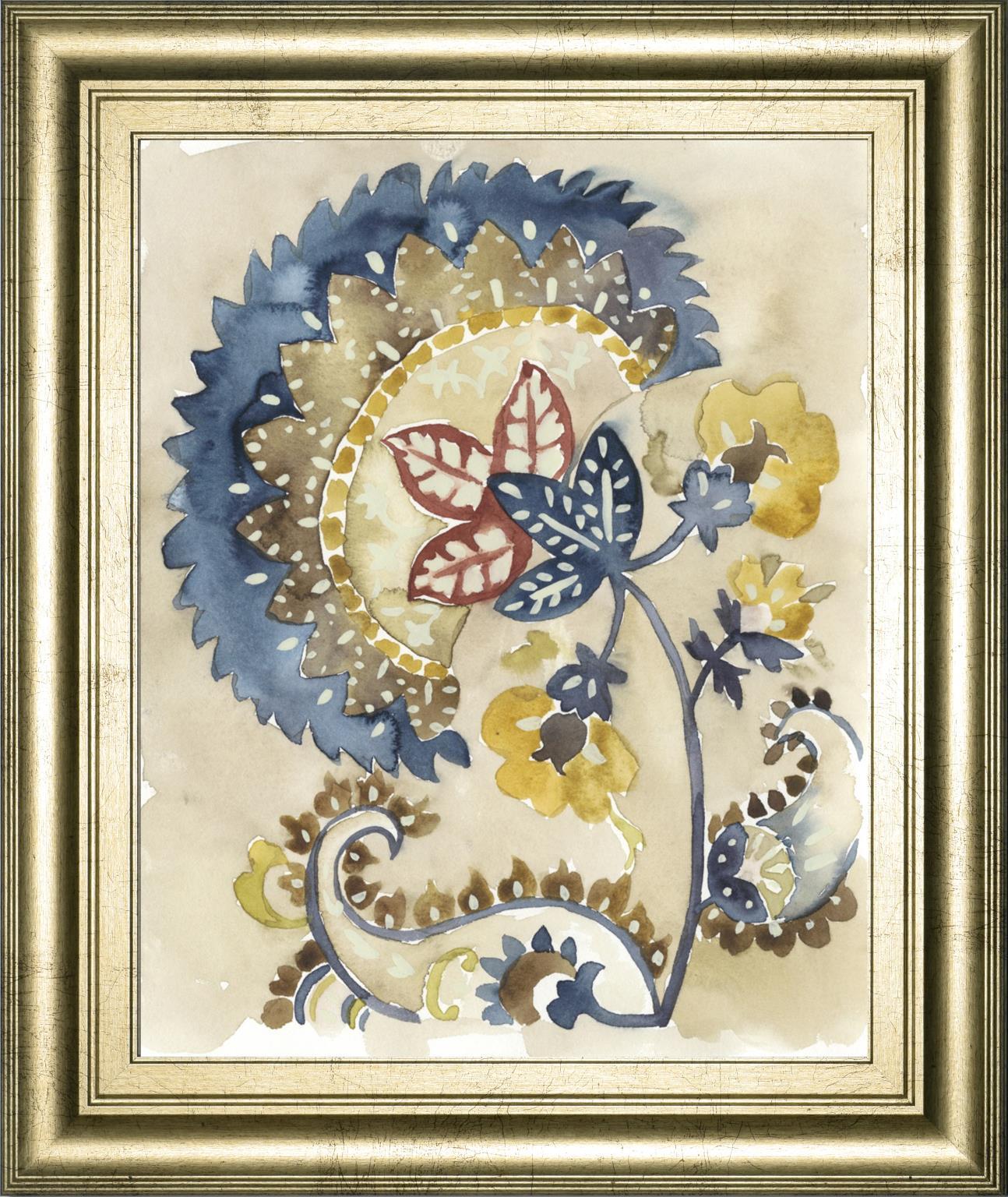 22x26 Paisley Path II By Chariklia Zarris - Blue Classy Art