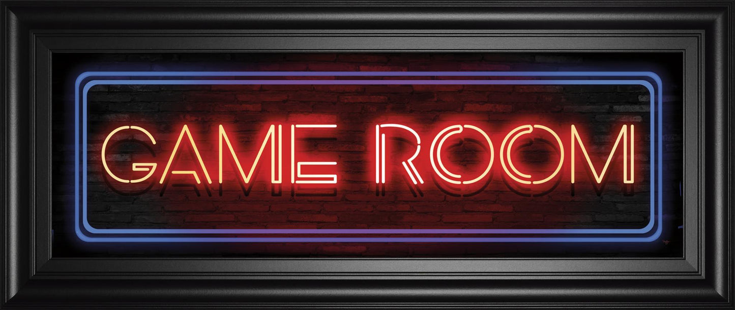 18x42 Game Room Neon Sign By Mollie B - Black Classy Art