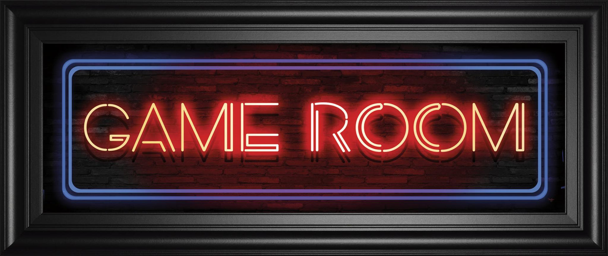 18x42 Game Room Neon Sign By Mollie B - Black Classy Art