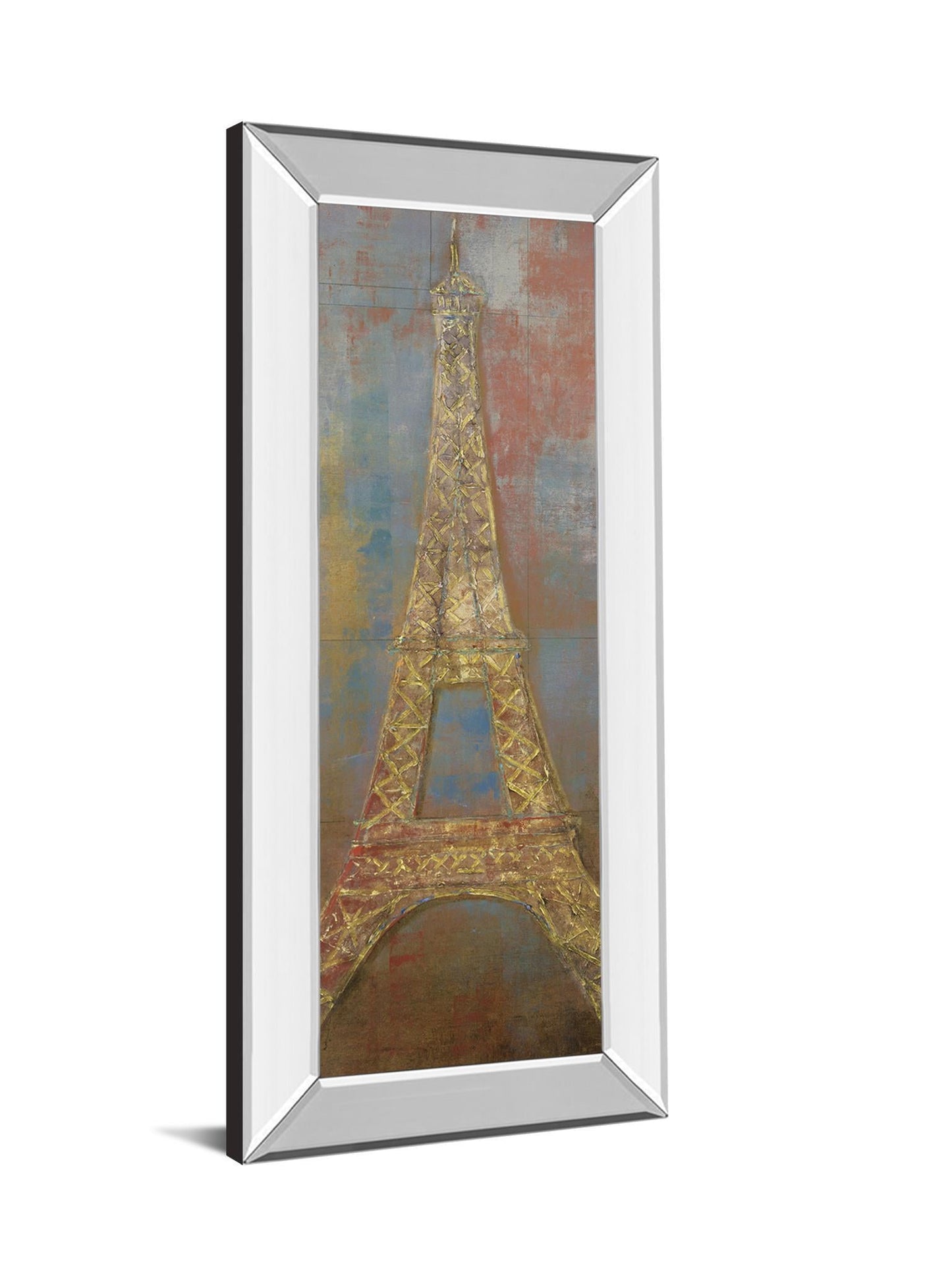 Eiffel By Longo - Mirror Framed Print Wall Art - Gold Classy Art