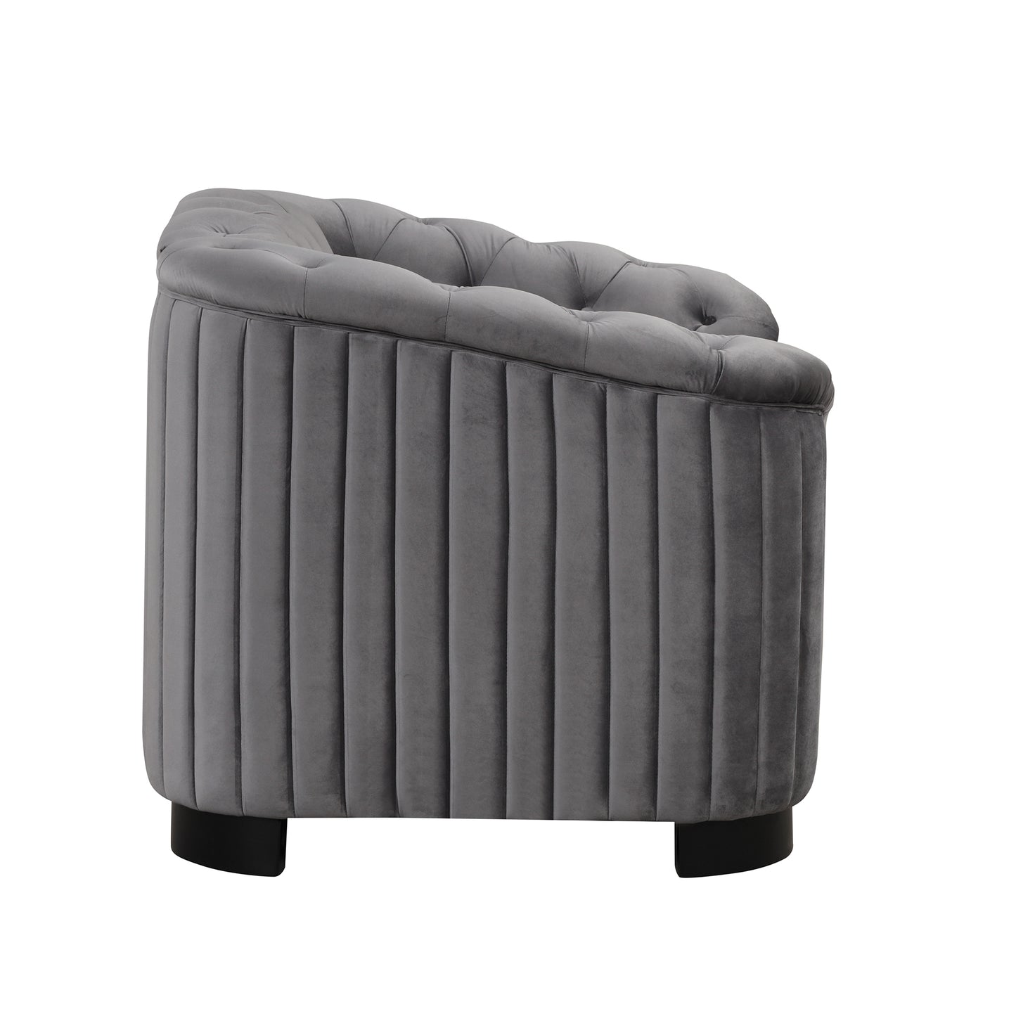 41.5" Velvet Tufted Upholstered Accent Sofa,Modern Single Sofa Chair with Thick Removable Seat Cushion,Modern Single Couch for Living Room,Bedroom,or Small Space,Gray House to Home Furnishings LLC