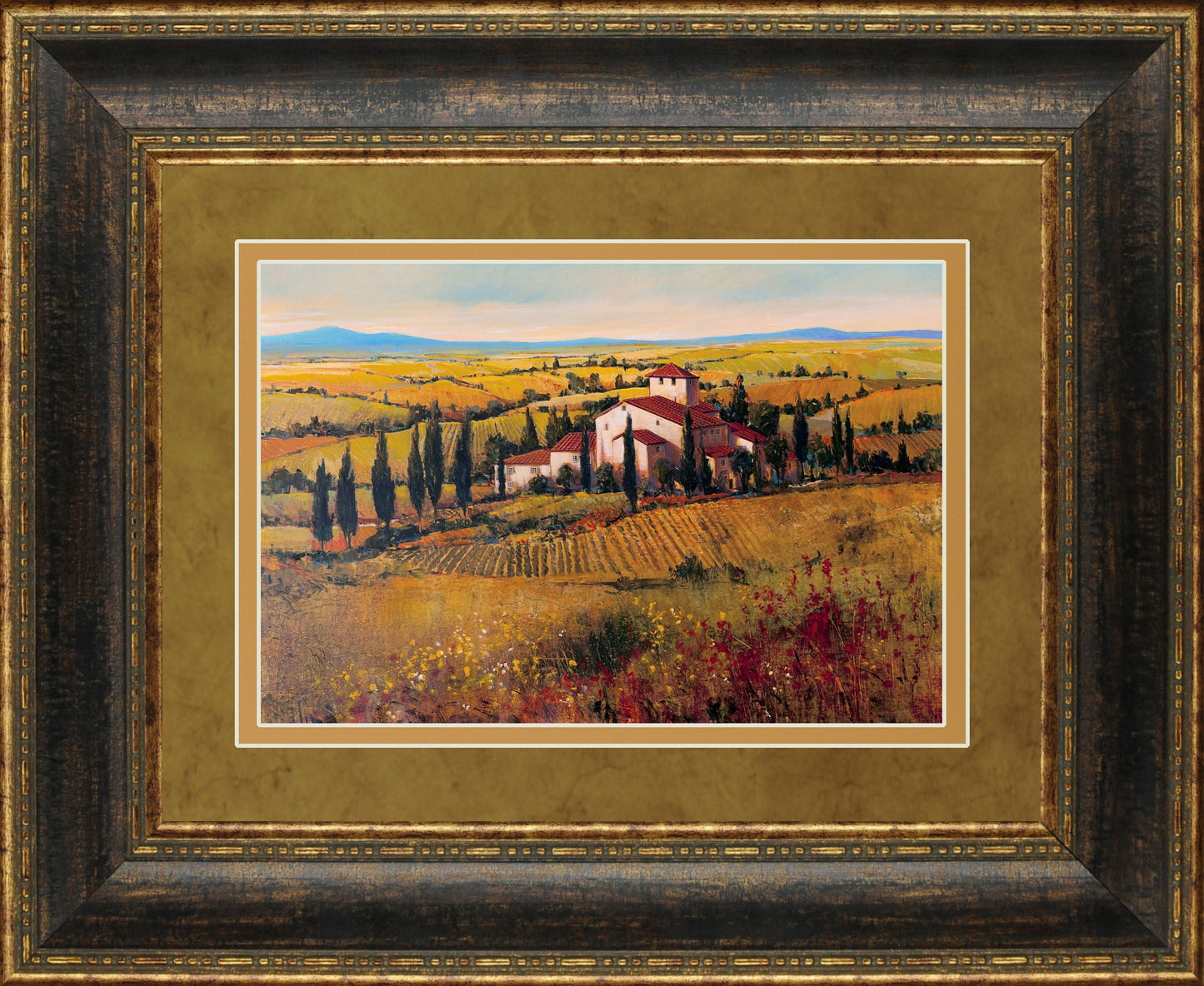 Tuscany III By Tim O'Toole - Framed Print Wall Art - Orange Classy Art