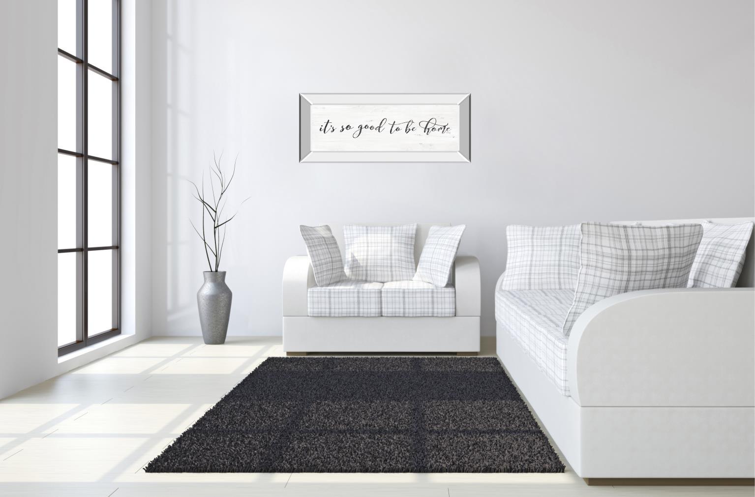 It's So Good To Be Home By Marla Rae - Mirrored Frame Wall Art - Beige Classy Art