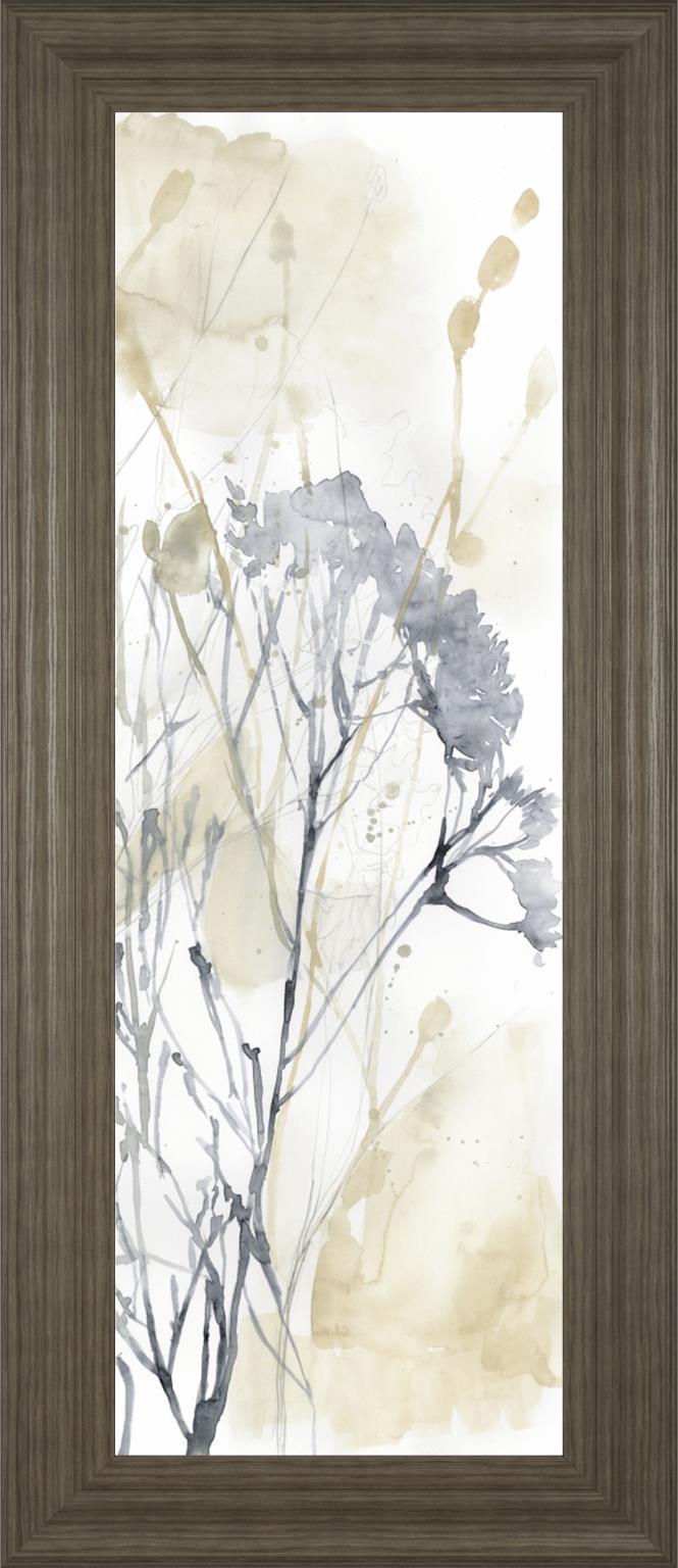 18x42 Wildflower Line Contour II By Jennifer Goldberger - Beige Classy Art