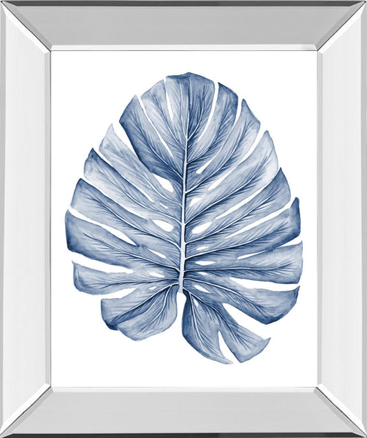 Indigo Tropical Leaves I By Megan Meagher - Blue Classy Art